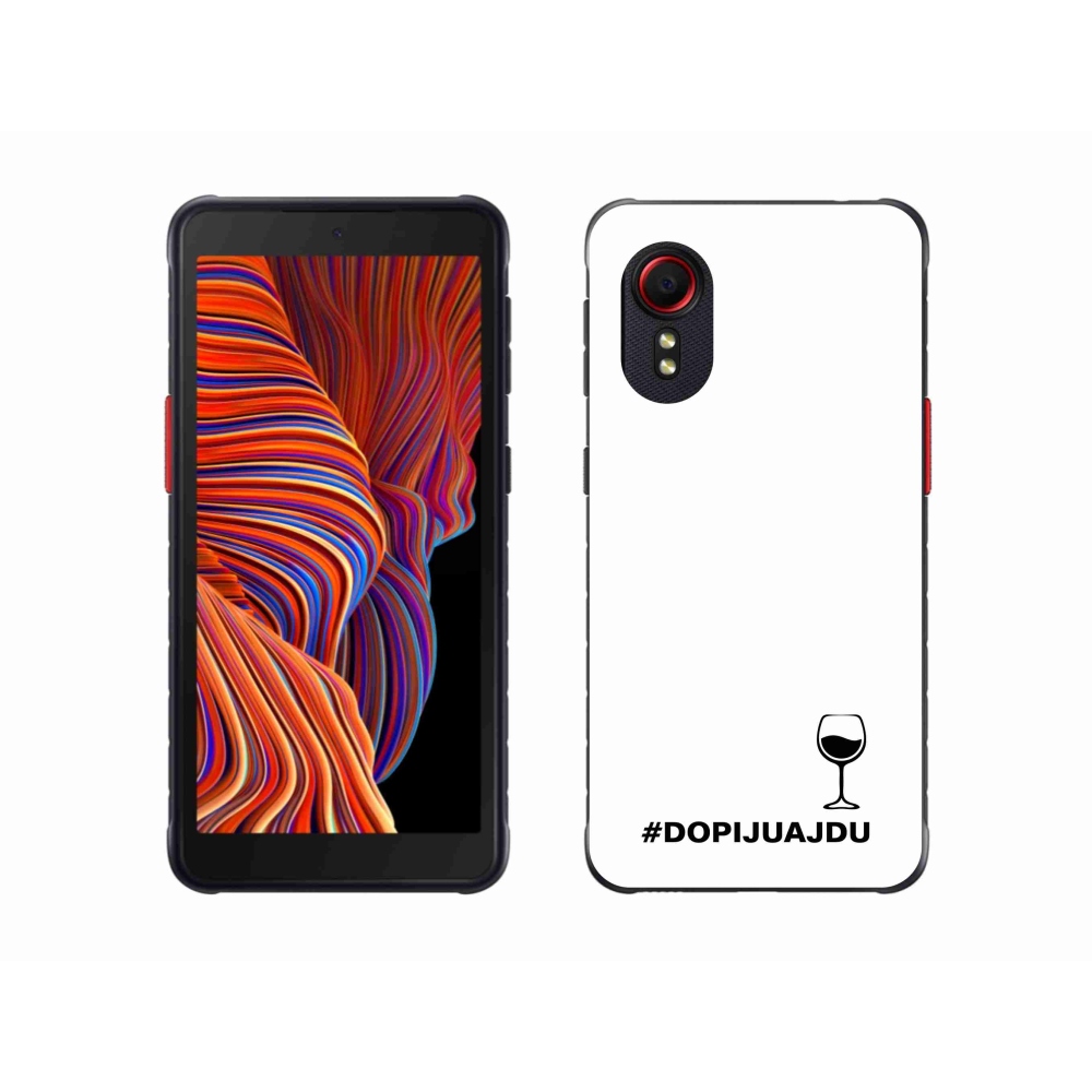 Gelový kryt mmCase na Samsung Galaxy Xcover 5 - vinný motiv bílé pozadí