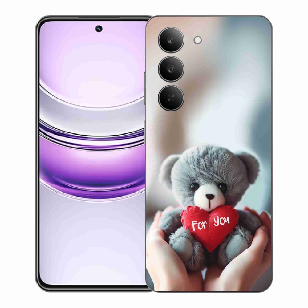Gelový kryt mmCase na Realme 14x 5G - medvídek pro zamilované
