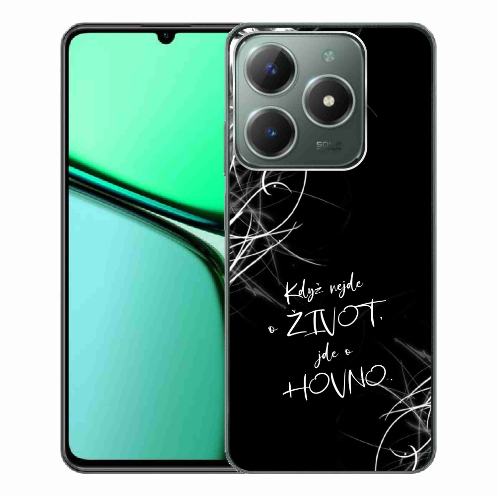 Gelový kryt mmCase na Realme C61 - vtipný text 16 černé pozadí