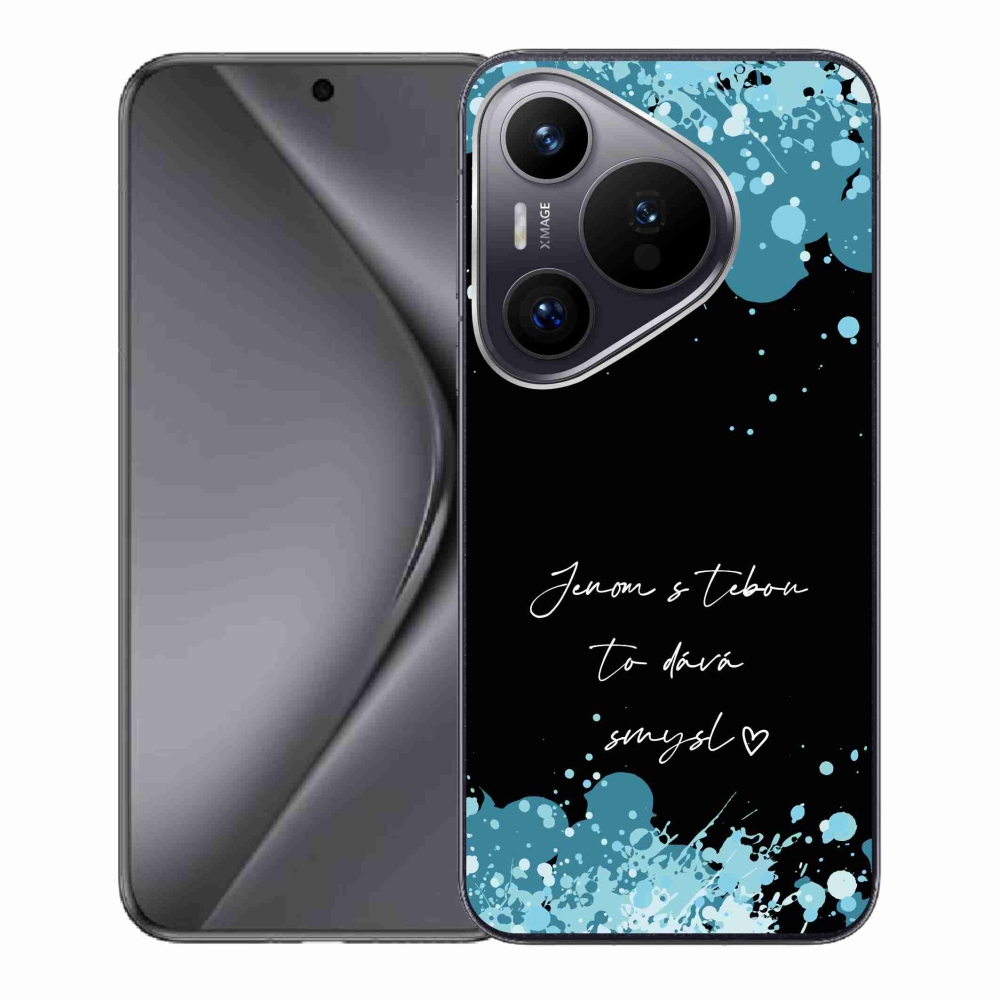 Gelový kryt mmCase na Huawei Pura 70 - zamilovaný text černé pozadí
