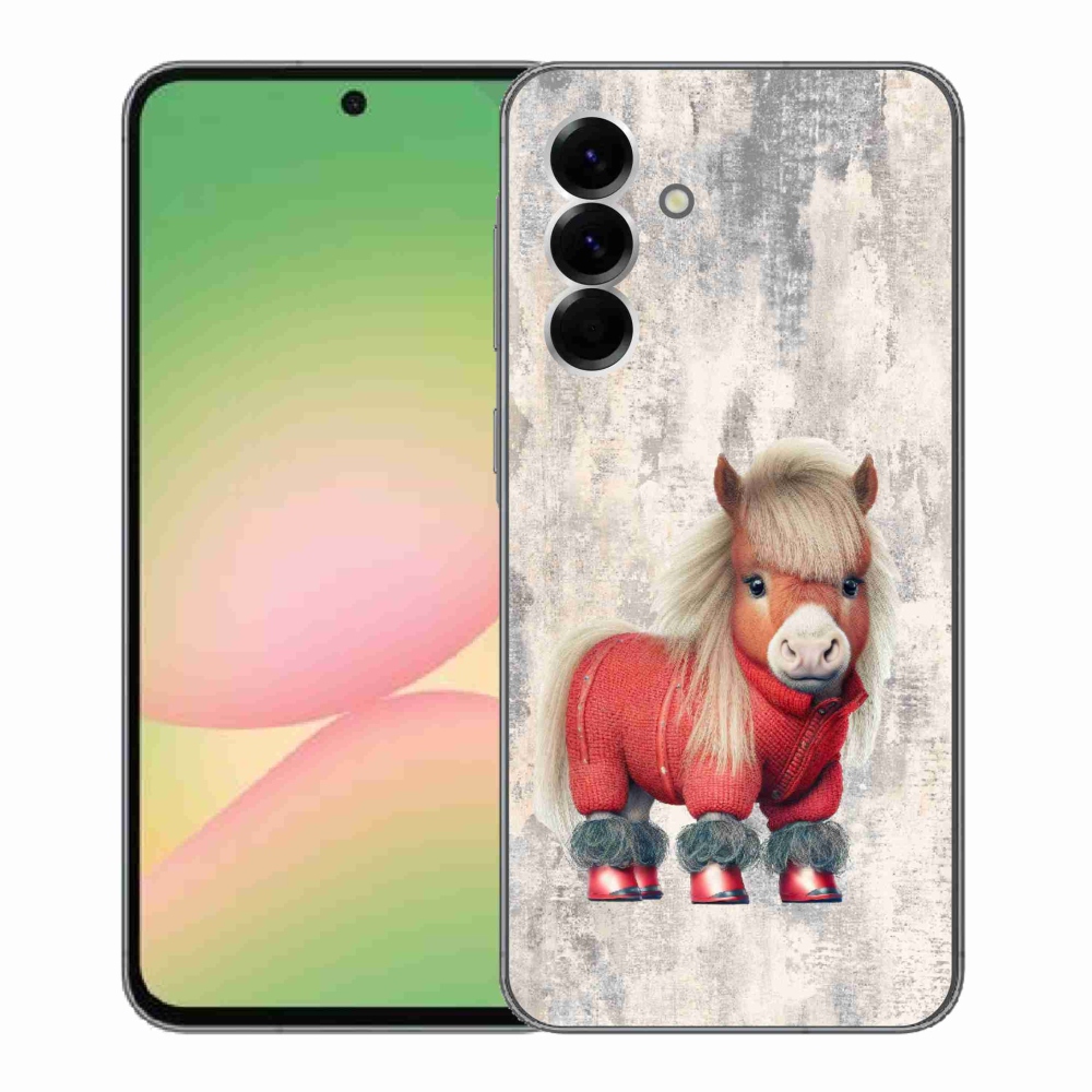 Gelový kryt mmCase na Samsung Galaxy A56 5G - poník ve svetru