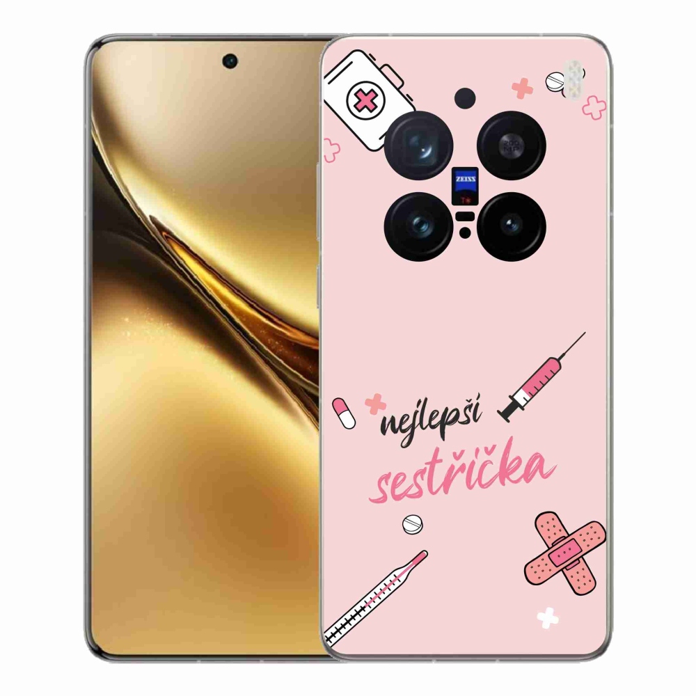Gelový kryt mmCase na Vivo X200 Pro 5G - nejlepší sestřička růžové pozadí