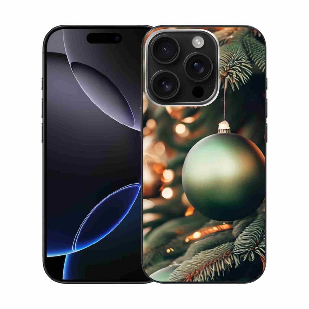 Gelový kryt mmCase na iPhone 16 Pro - vánoční ozdoby 1