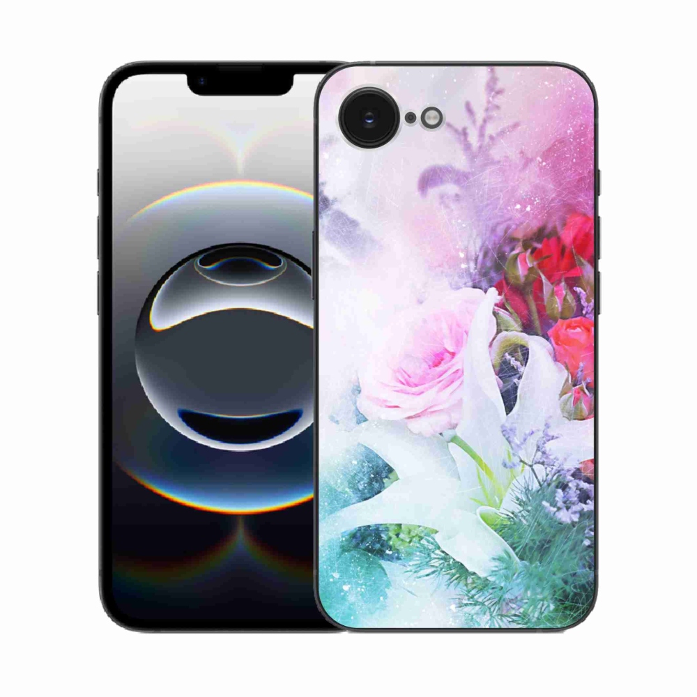Gelový kryt mmCase na iPhone 16e - květiny 4
