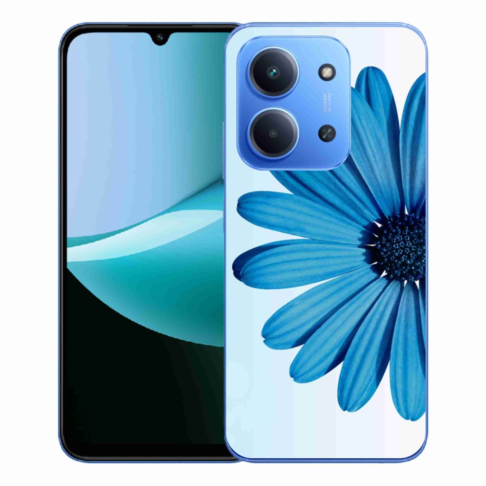 Gelový kryt mmCase na Xiaomi Redmi 15C 4G/5G (173mm) - modrá kopretina