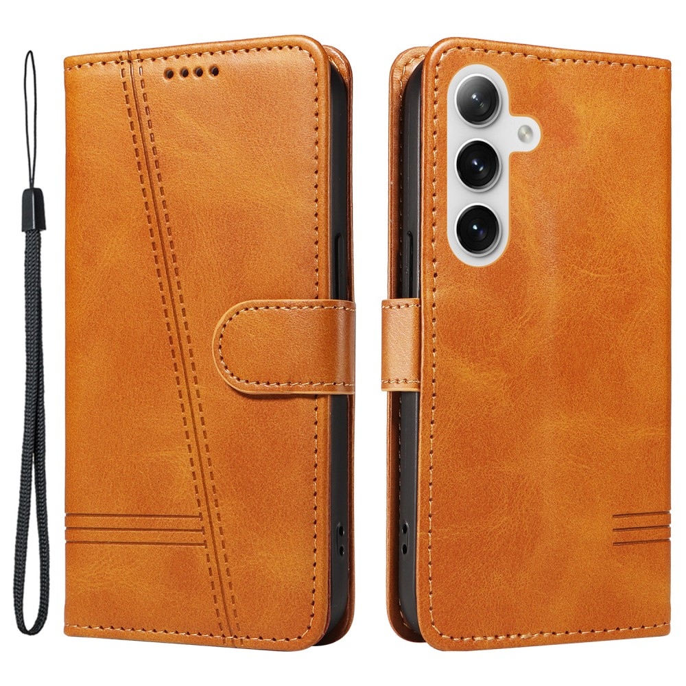 T-Shape knížkové pouzdro na Samsung Galaxy S24+/S25+ - hnědé