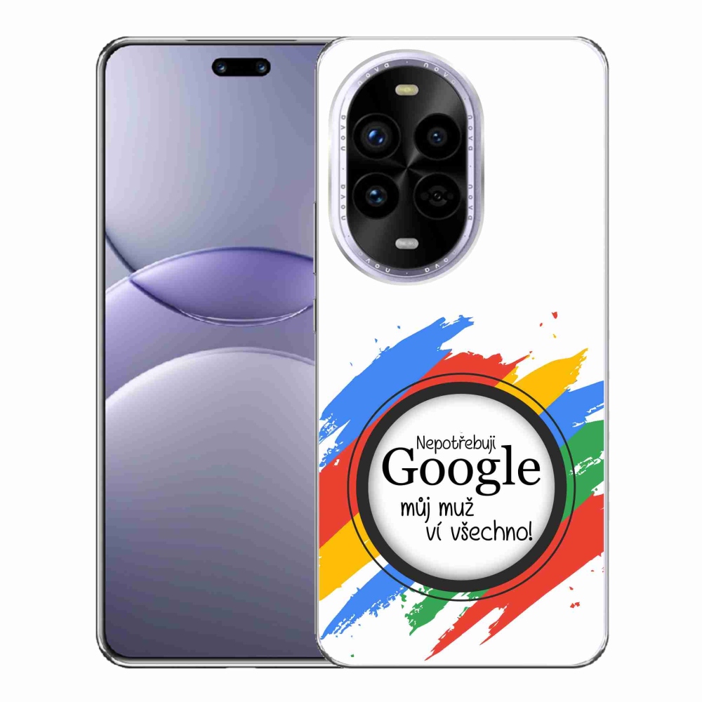 Gelový kryt mmCase na Huawei Nova 13 Pro 5G - muž ví všechno bílé pozadí