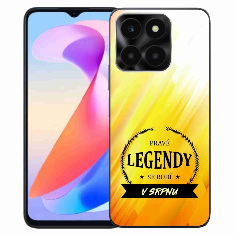 Gelový kryt mmCase na Honor X6a - legendy v srpnu žluté pozadí