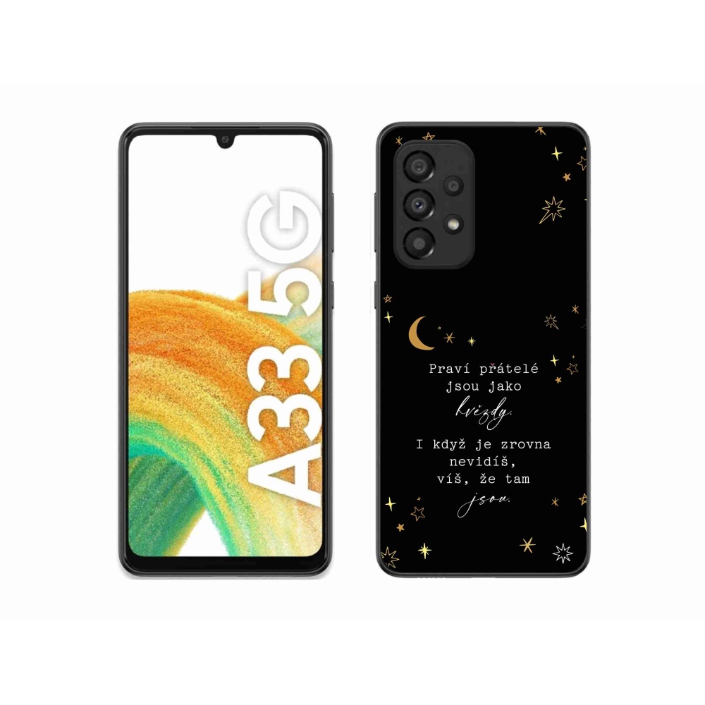 Gelový kryt mmCase na Samsung Galaxy A33 5G - citát 6 černé pozadí