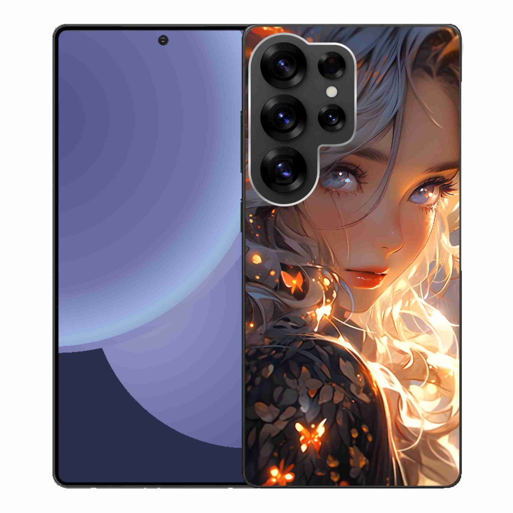 Gelový kryt mmCase na Samsung Galaxy S25 Ultra - dívka a motýli