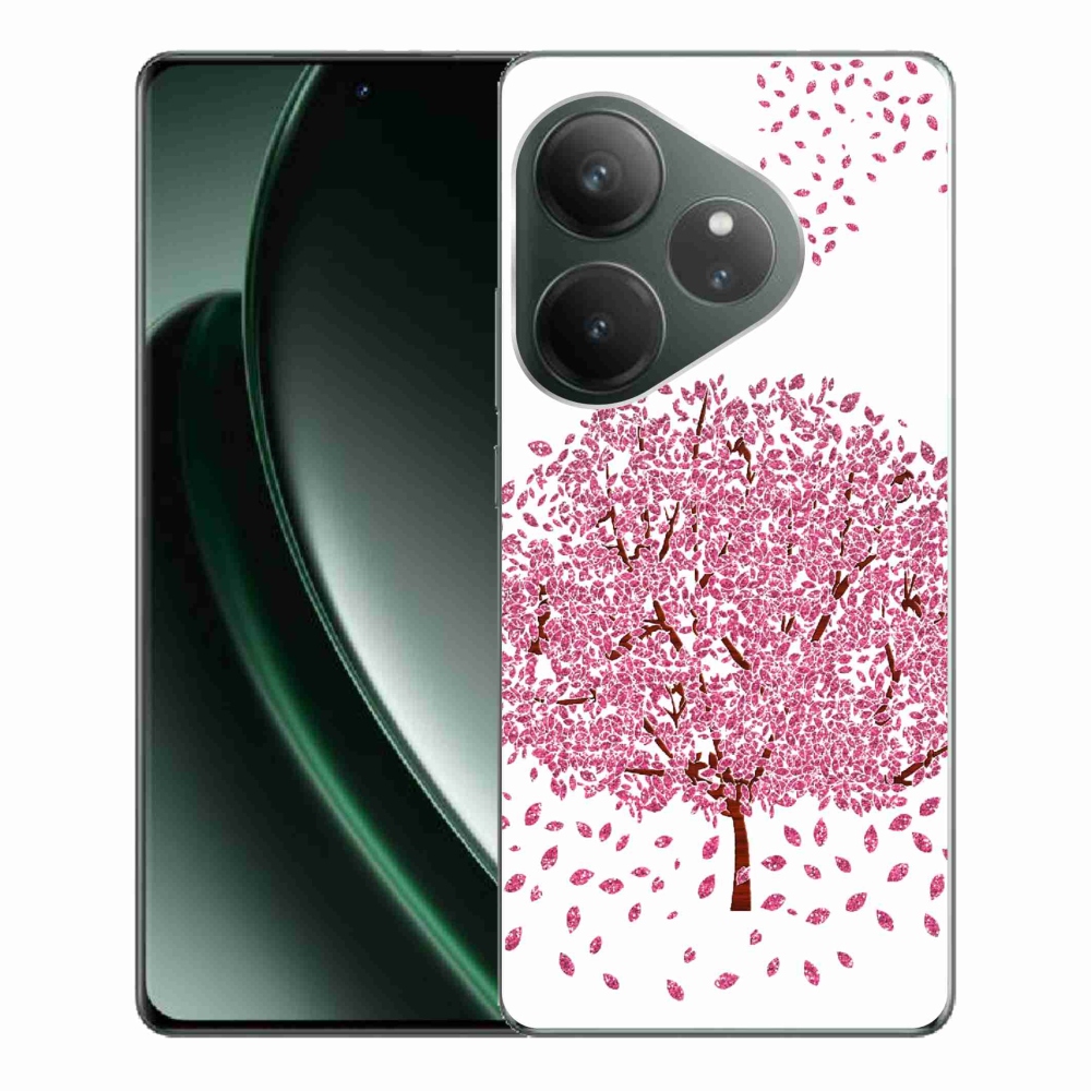 Gelový kryt mmCase na Realme GT 6 5G/GT 6T 5G - kreslený strom s listy