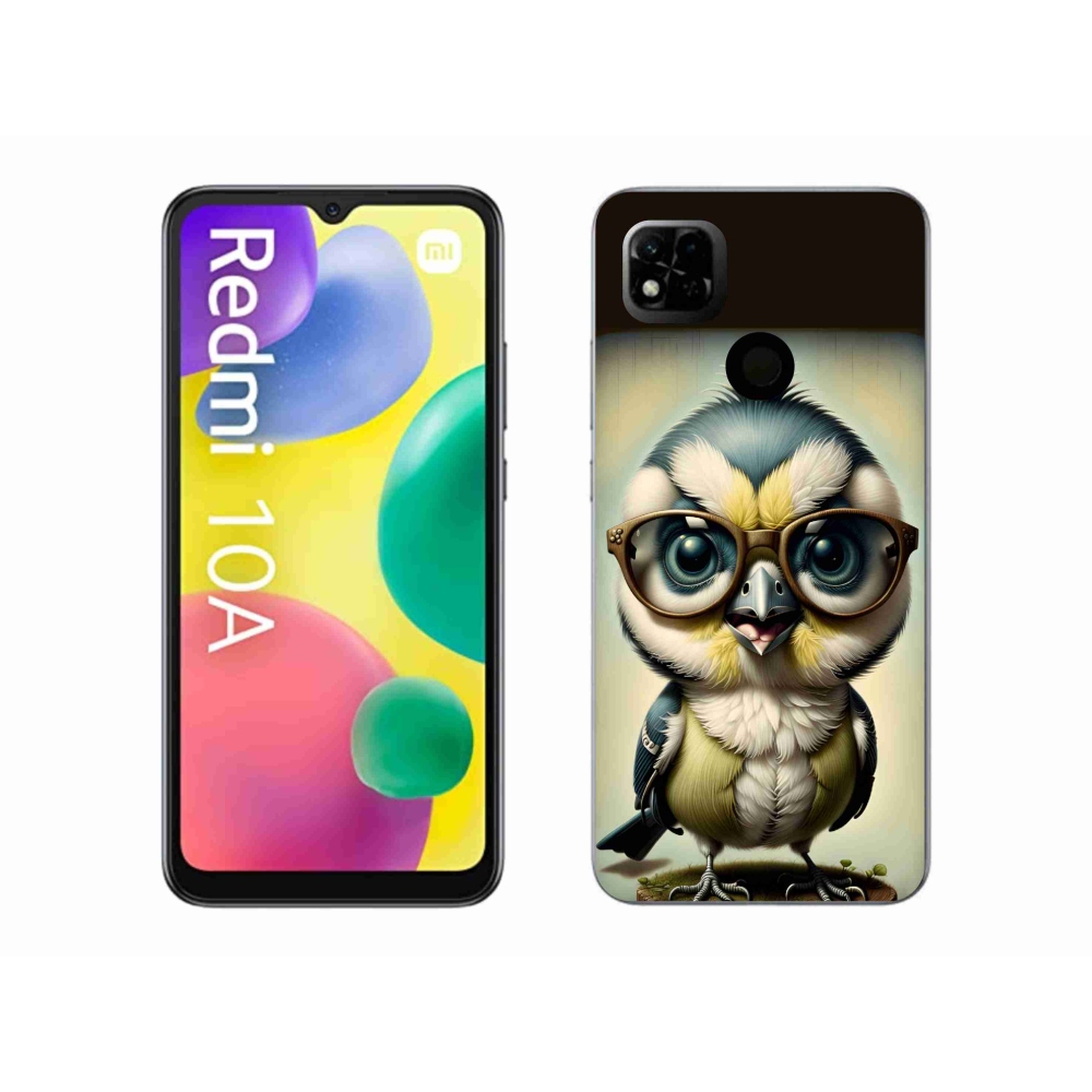 Gelový kryt mmCase na Xiaomi Redmi 10A - mládě s brýlemi