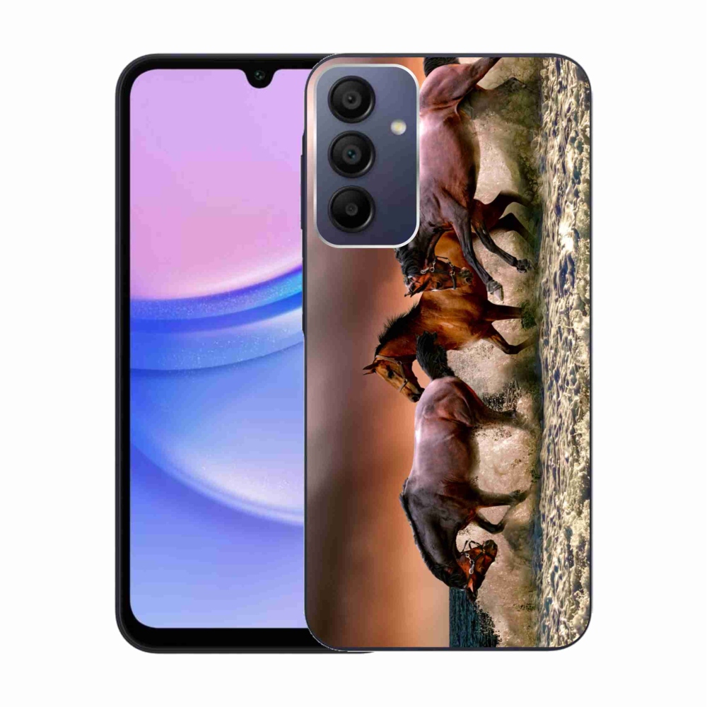 Gelový obal mmCase na Samsung Galaxy A15 4G/5G - koně 1