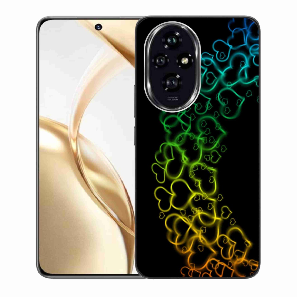 Gelový kryt mmCase na Honor 200 5G - barevná srdíčka