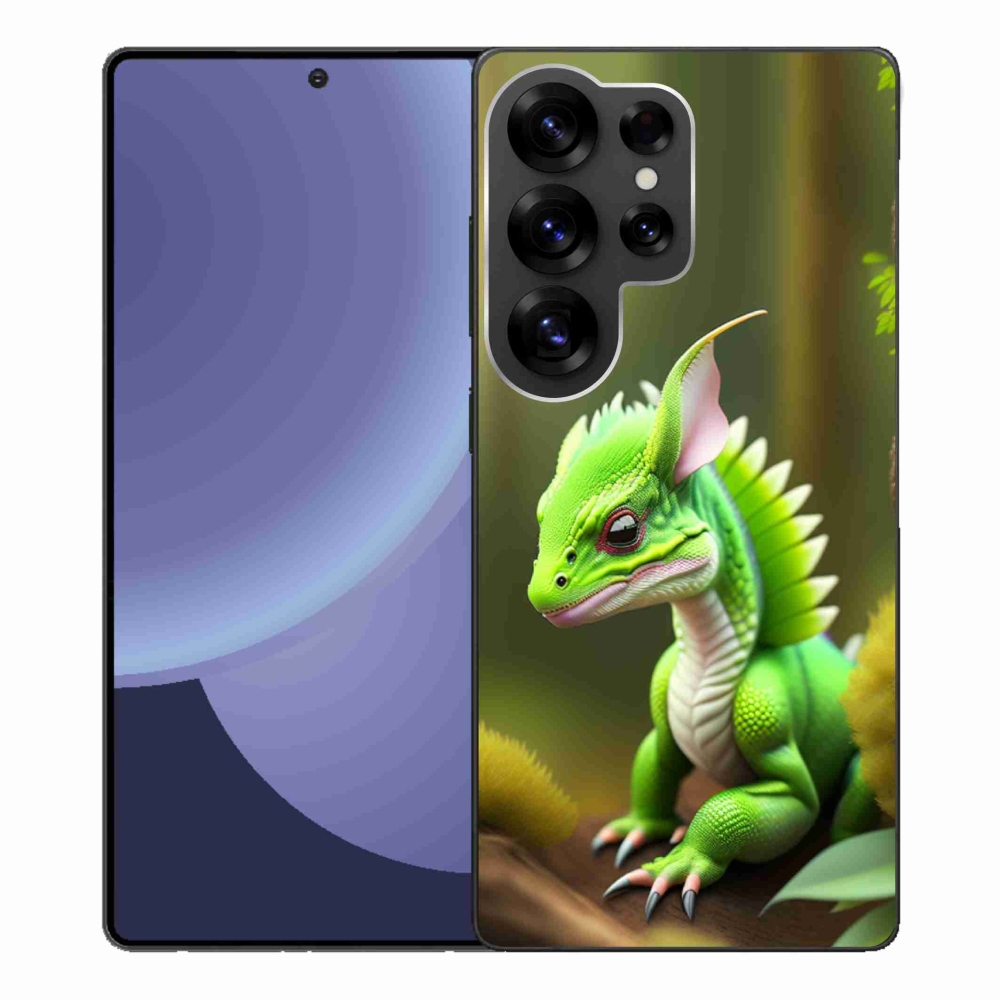 Gelový kryt mmCase na Samsung Galaxy S25 Ultra - zelený dráček