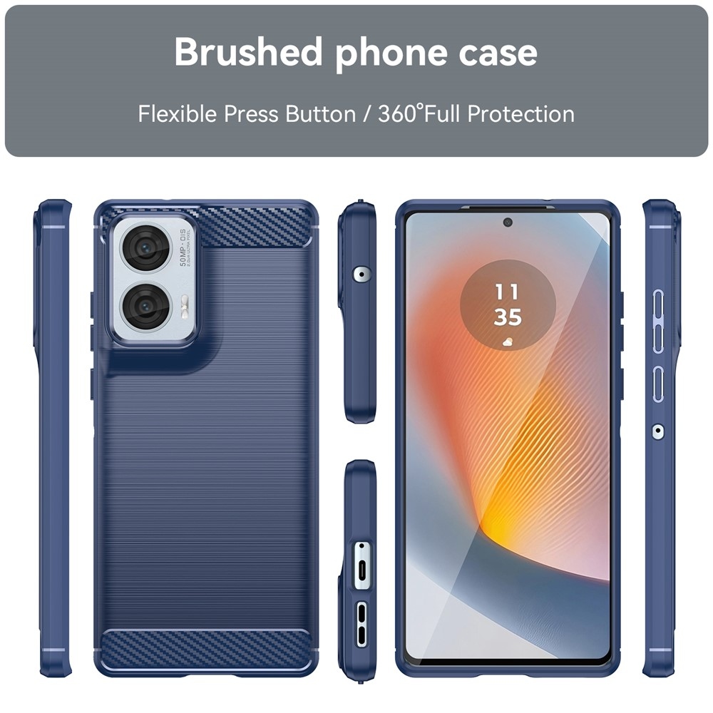 Carbon odolný gelový obal na Motorola Moto G85 5G - modrý