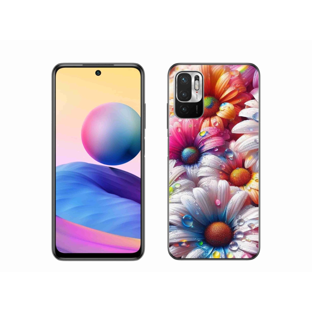 Gelový kryt mmCase na Xiaomi Redmi Note 10 5G - barevné kopretiny