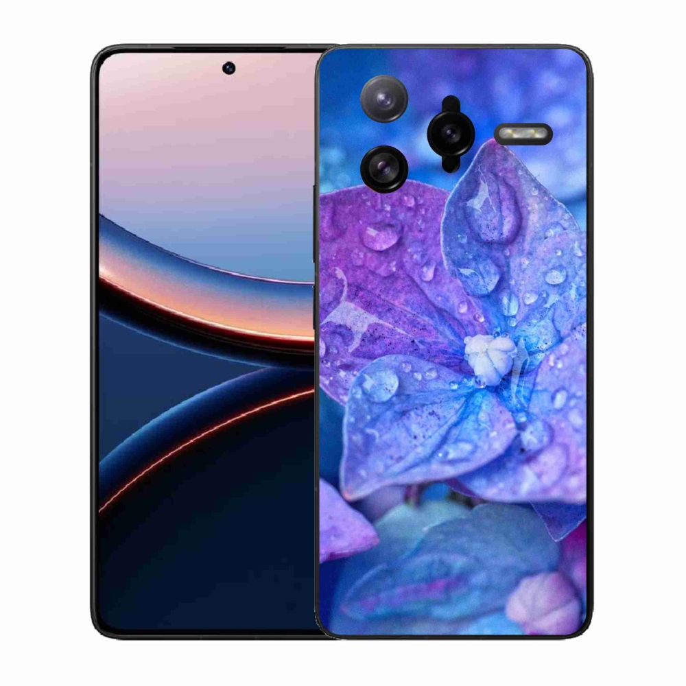 Gelový kryt mmCase na Xiaomi Poco F7 Ultra - fialový květ