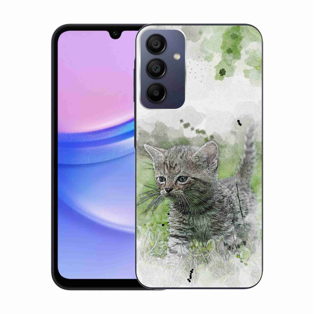 Gelový kryt mmCase na Samsung Galaxy A15 4G/5G - roztomilé kotě 1