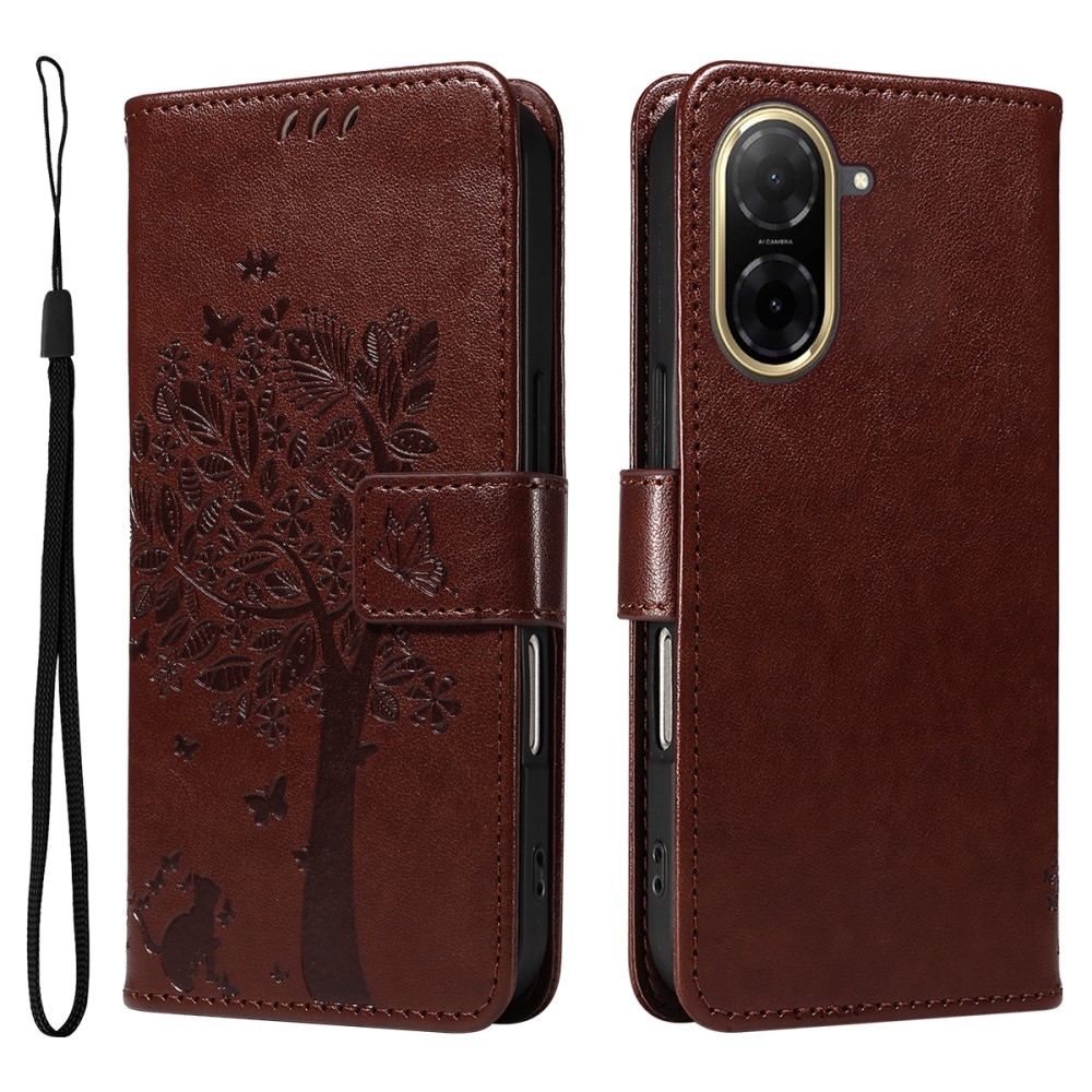 Trees knížkové pouzdro na Xiaomi Redmi A5 (173.45x79.35x8.45mm) - hnědé