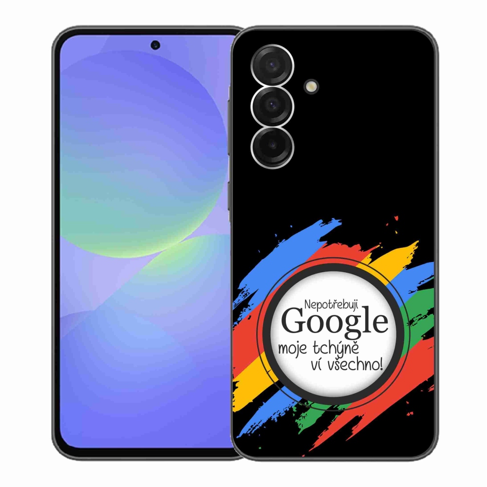 Gelový kryt mmCase na Samsung Galaxy A36 5G - tchýně ví všechno černé pozadí
