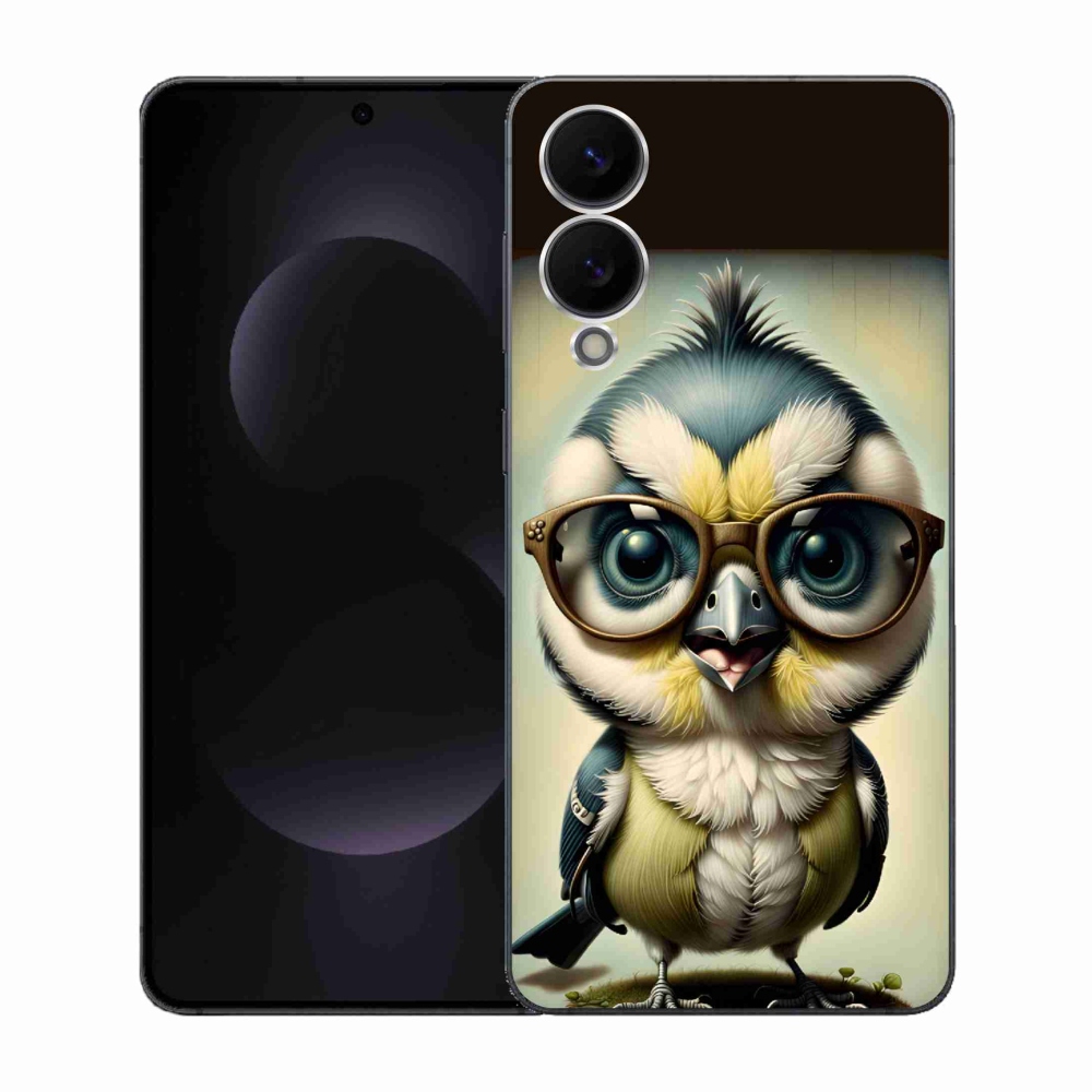 Gelový kryt mmCase na Samsung Galaxy S25 Edge - mládě s brýlemi