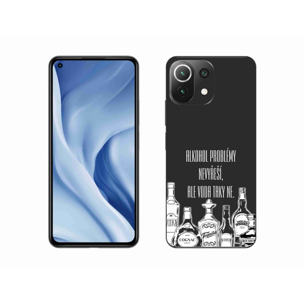 Gelový kryt mmCase na Xiaomi 11 Lite 5G NE - vtipný text černé pozadí