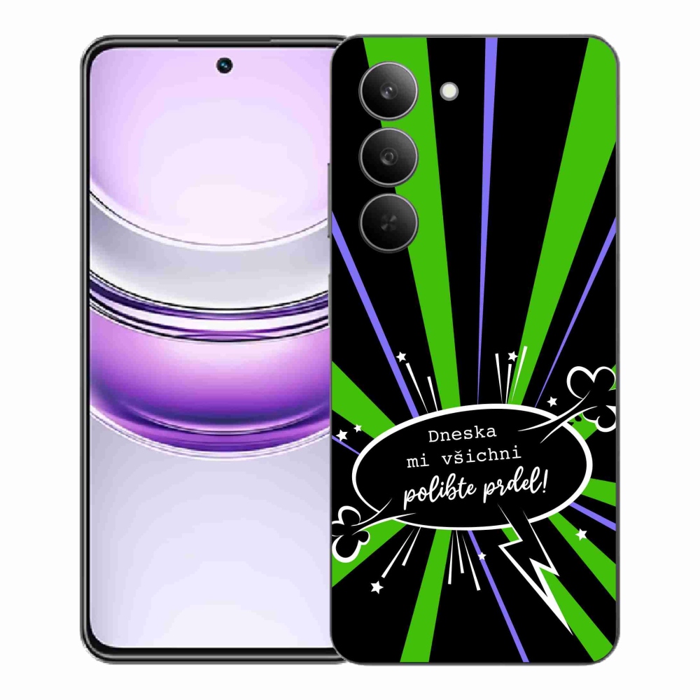 Gelový kryt mmCase na Realme 14x 5G - vtipný text 15 černé pozadí