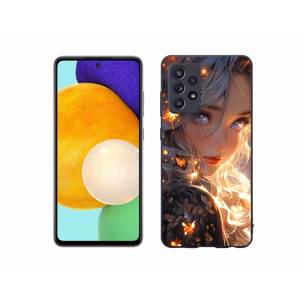 Gelový kryt mmCase na Samsung Galaxy A52/A52 5G - dívka a motýli