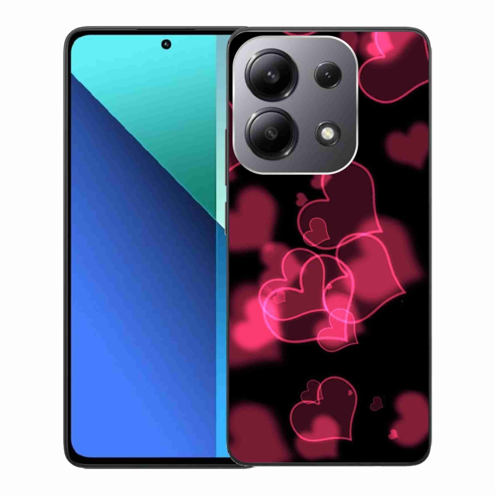 Gelový kryt mmCase na Xiaomi Redmi Note 13 - červená srdíčka