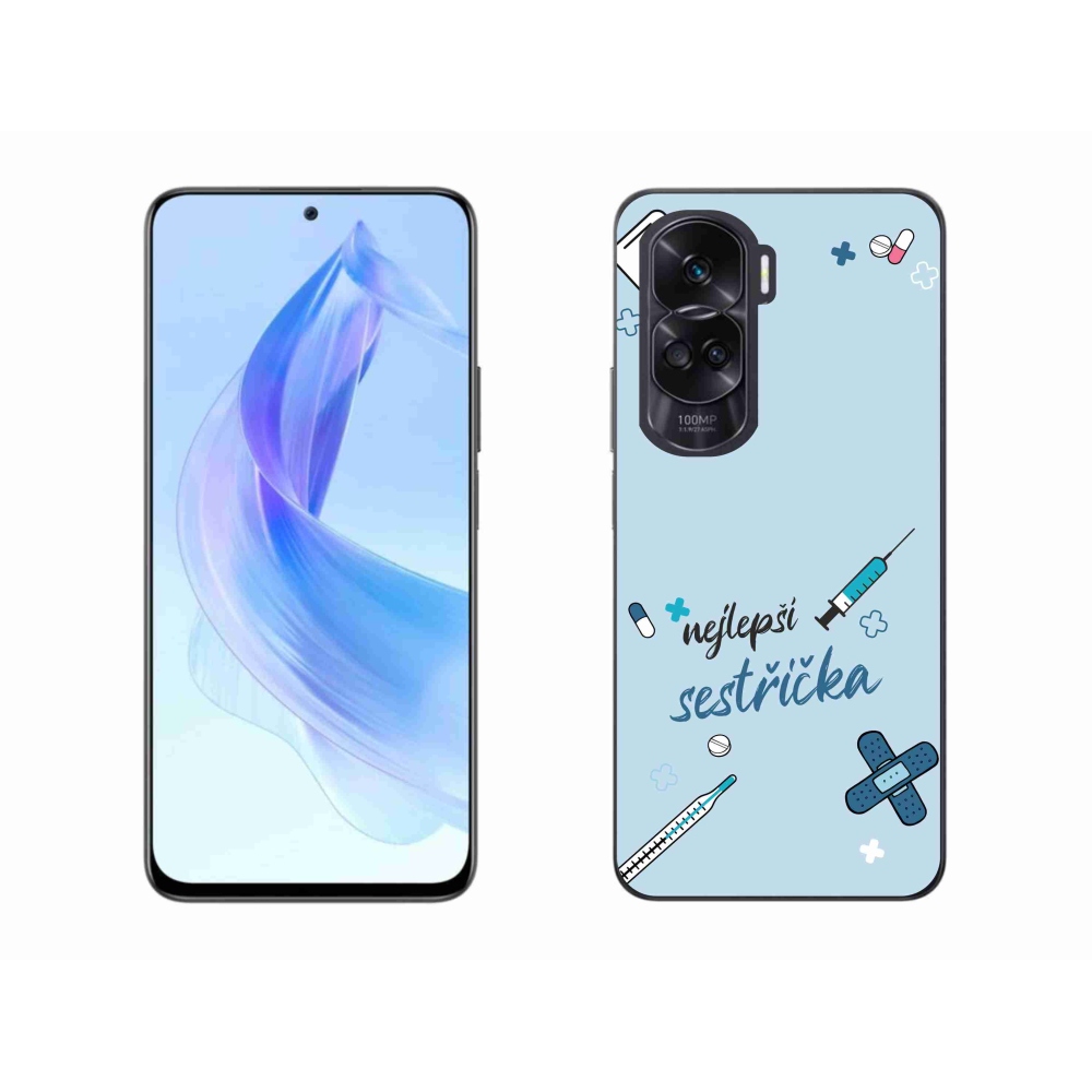 Gelový kryt mmCase na Honor 90 Lite - nejlepší sestřička modré pozadí