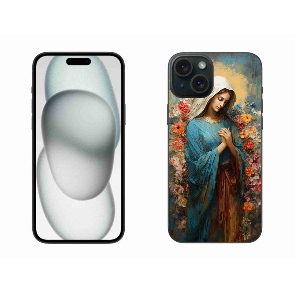 Gelový kryt mmCase na iPhone 15 Plus - svatá žena