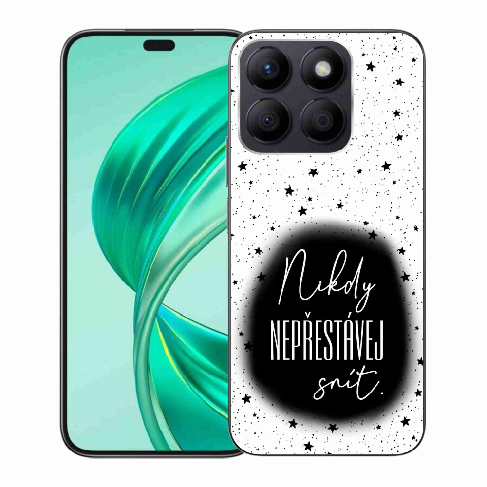 Gelový kryt mmCase na Honor X8b - citát 1 černobílé pozadí