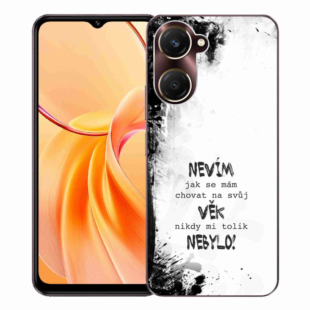 Gelový kryt mmCase na Vivo Y28s 5G - vtipný text 14 bílé pozadí