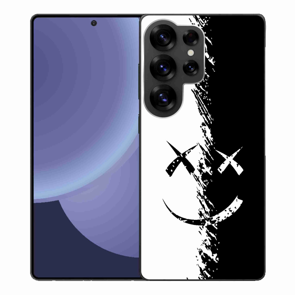 Gelový kryt mmCase na Samsung Galaxy S25 Ultra - černobílý smajlík