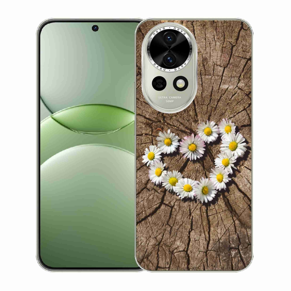 Gelový kryt mmCase na Huawei Nova 13 5G - srdce z kopretin