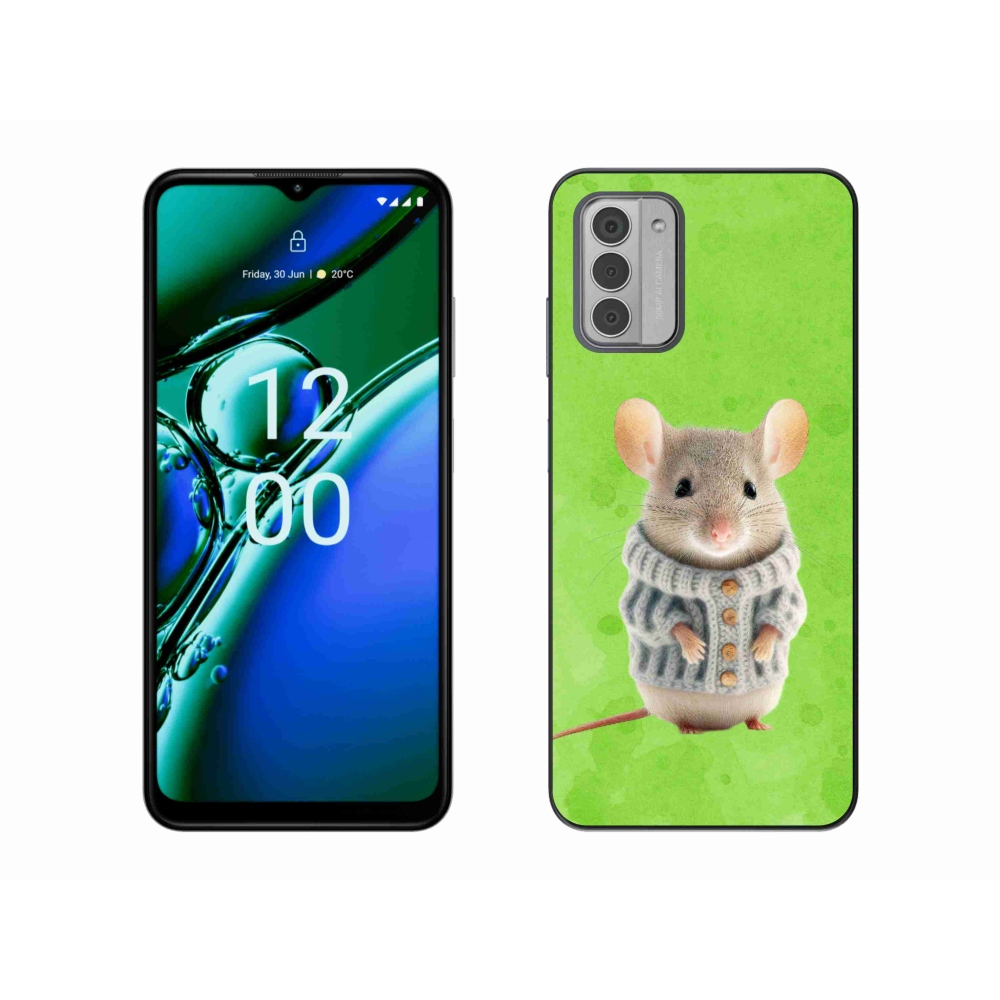 Gelový kryt mmCase na Nokia G42 - myška ve svetru
