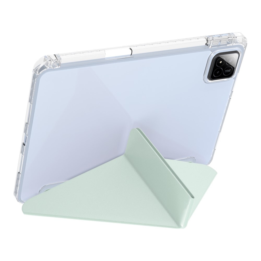 Origami chytré polohovací pouzdro na tablet Xiaomi Pad 7/7 Pro - světlezelené