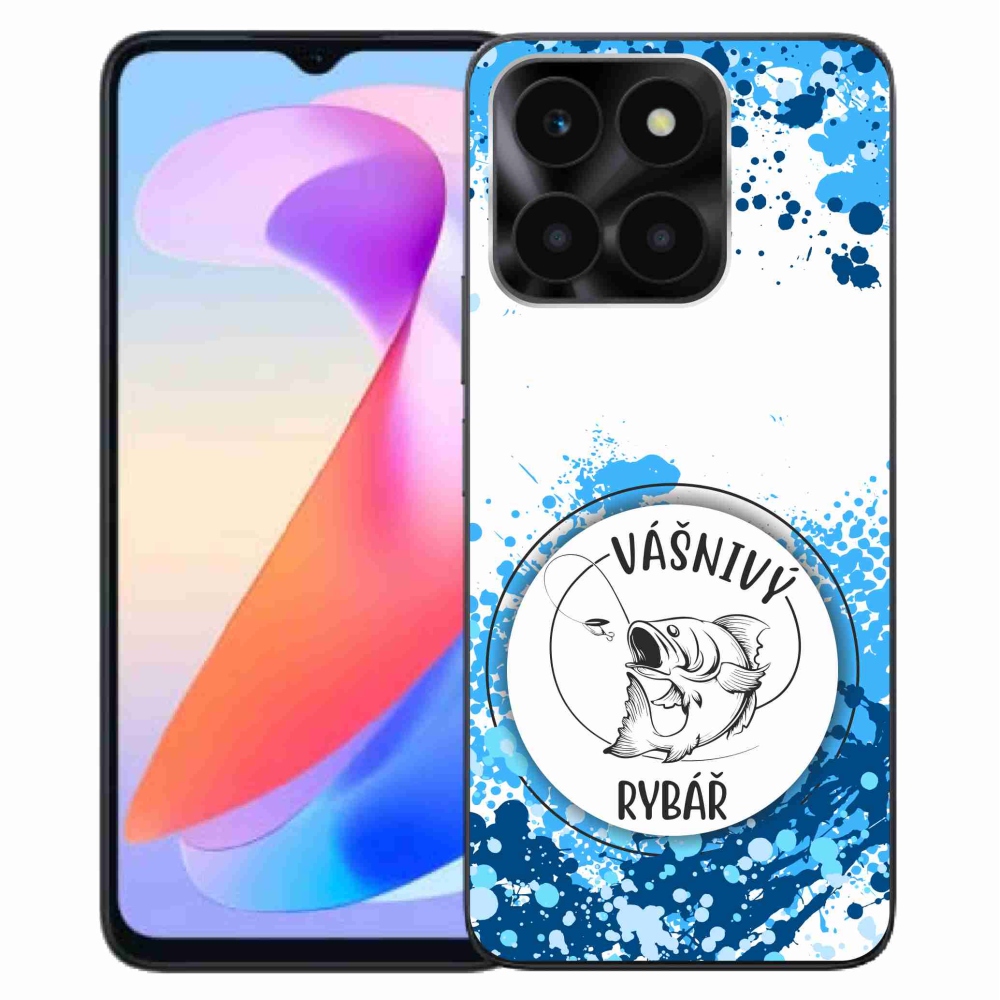 Gelový kryt mmCase na Honor X6a - vášnivý rybář bílé pozadí