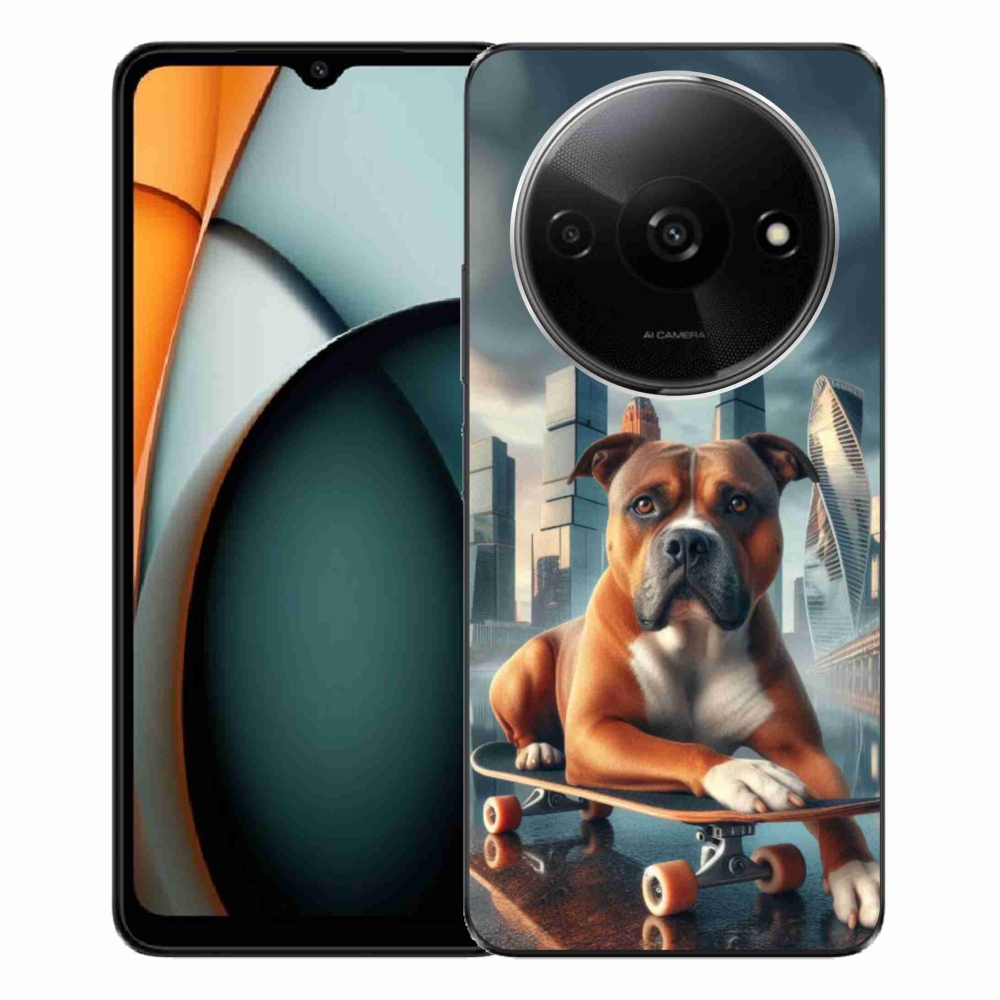 Gelový kryt mmCase na Xiaomi Redmi A3  - pes na skateboardu