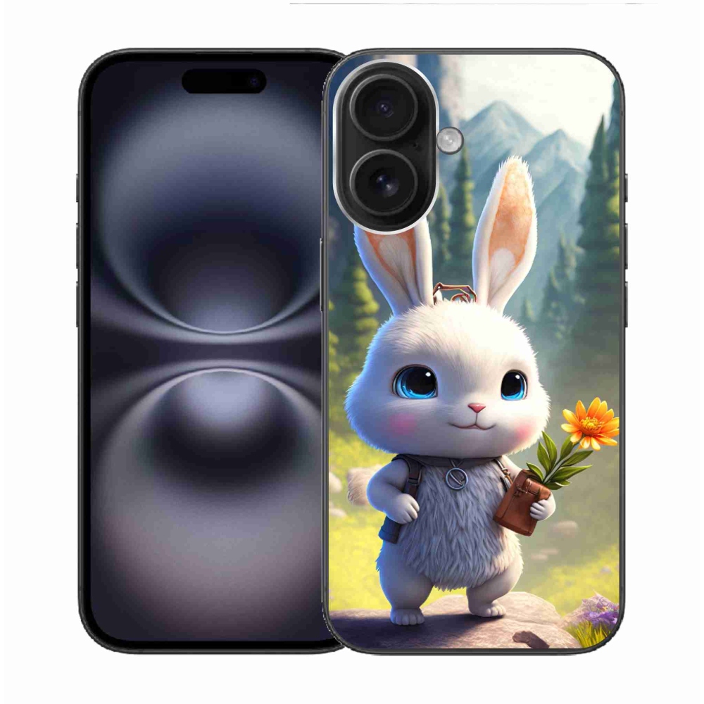 Gelový kryt mmCase na iPhone 16 - roztomilý králíček