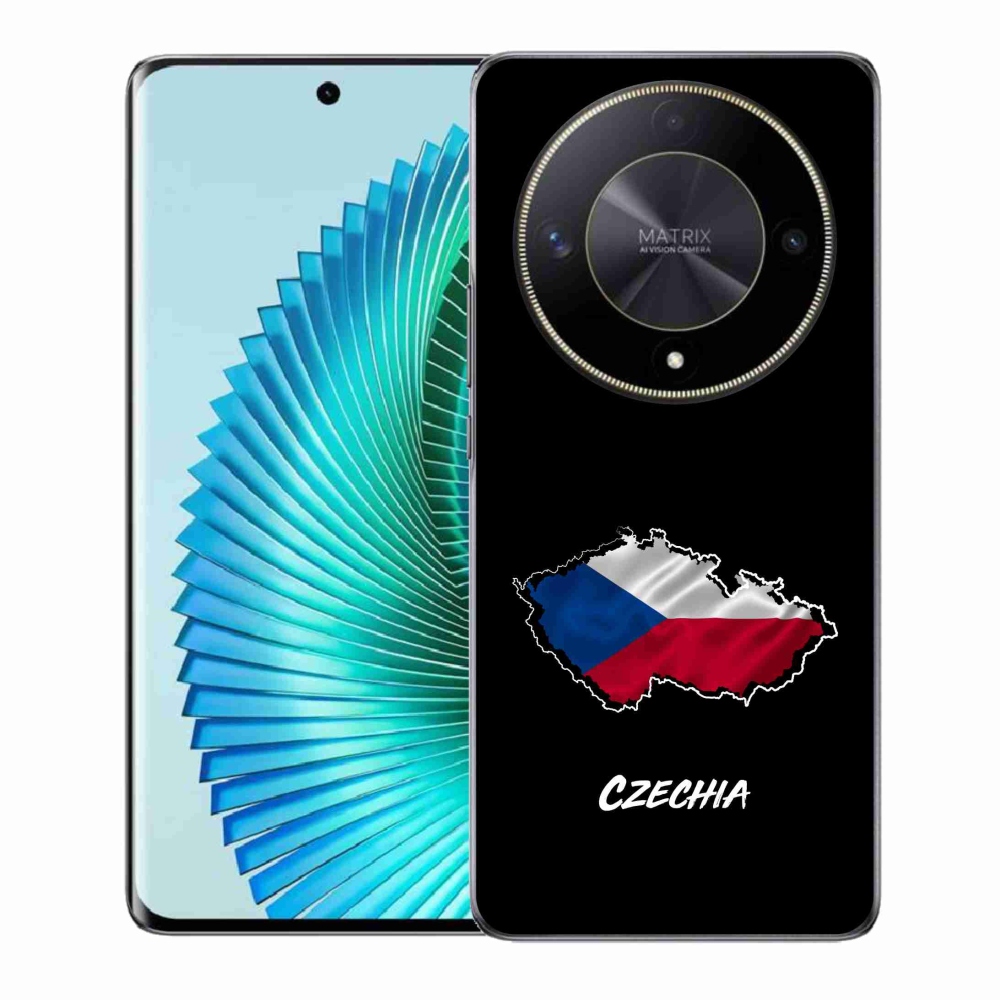 Gelový kryt mmCase na Honor Magic 6 Lite 5G - Czechia černé pozadí