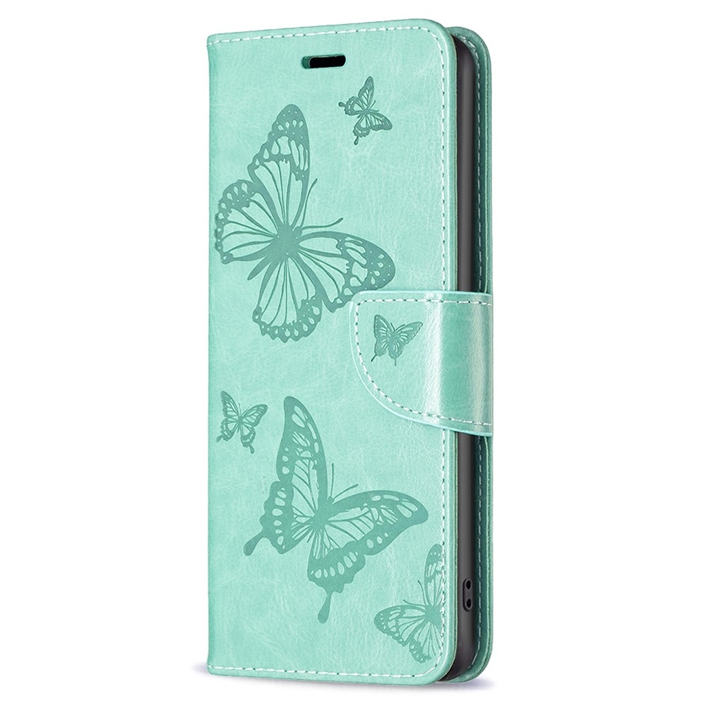 Butterfly knížkové pouzdro na Samsung Galaxy A55 5G - modrozelené