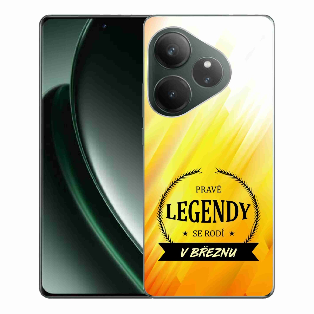 Gelový kryt mmCase na Realme GT 6 5G/GT 6T 5G - legendy v březnu žluté pozadí