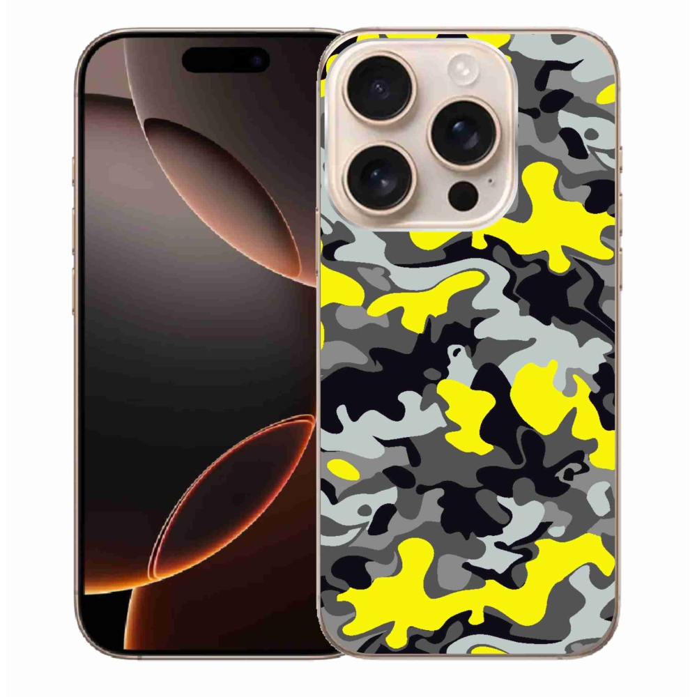 Gelový kryt mmCase na iPhone 16 Pro Max - maskáčový vzor 6