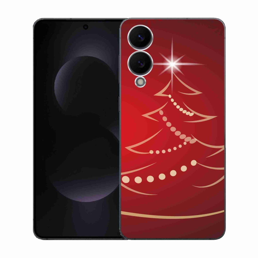 Gelový kryt mmCase na Samsung Galaxy S25 Edge - kreslený vánoční stromek