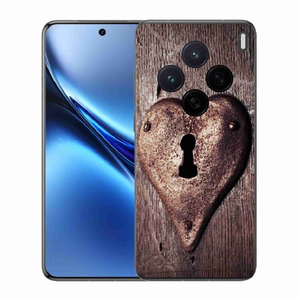 Gelový kryt mmCase na Vivo X200 5G - zámek ve tvaru srdce