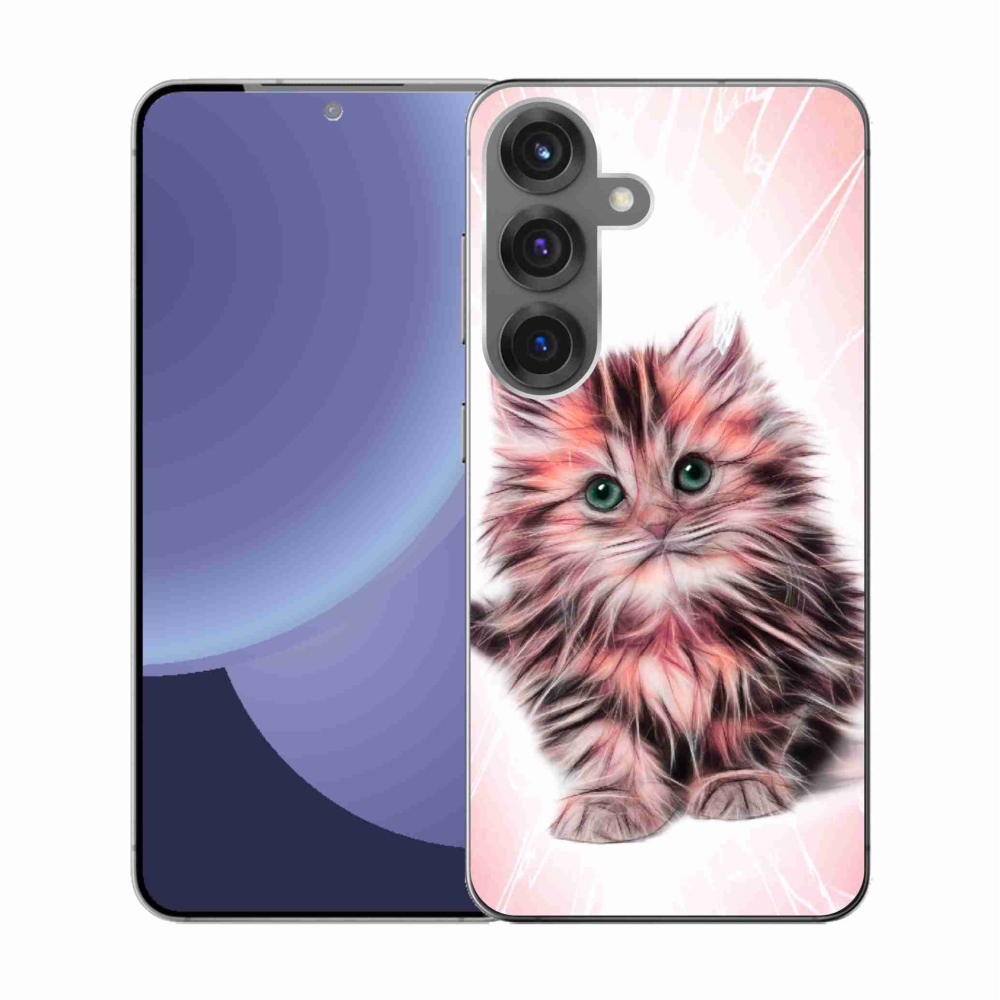 Gelový kryt mmCase na Samsung Galaxy S25 - roztomilé kotě