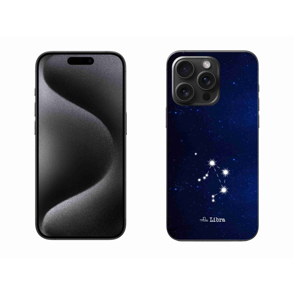 Gelový kryt mmCase na iPhone 15 Pro Max - souhvězdí Váhy
