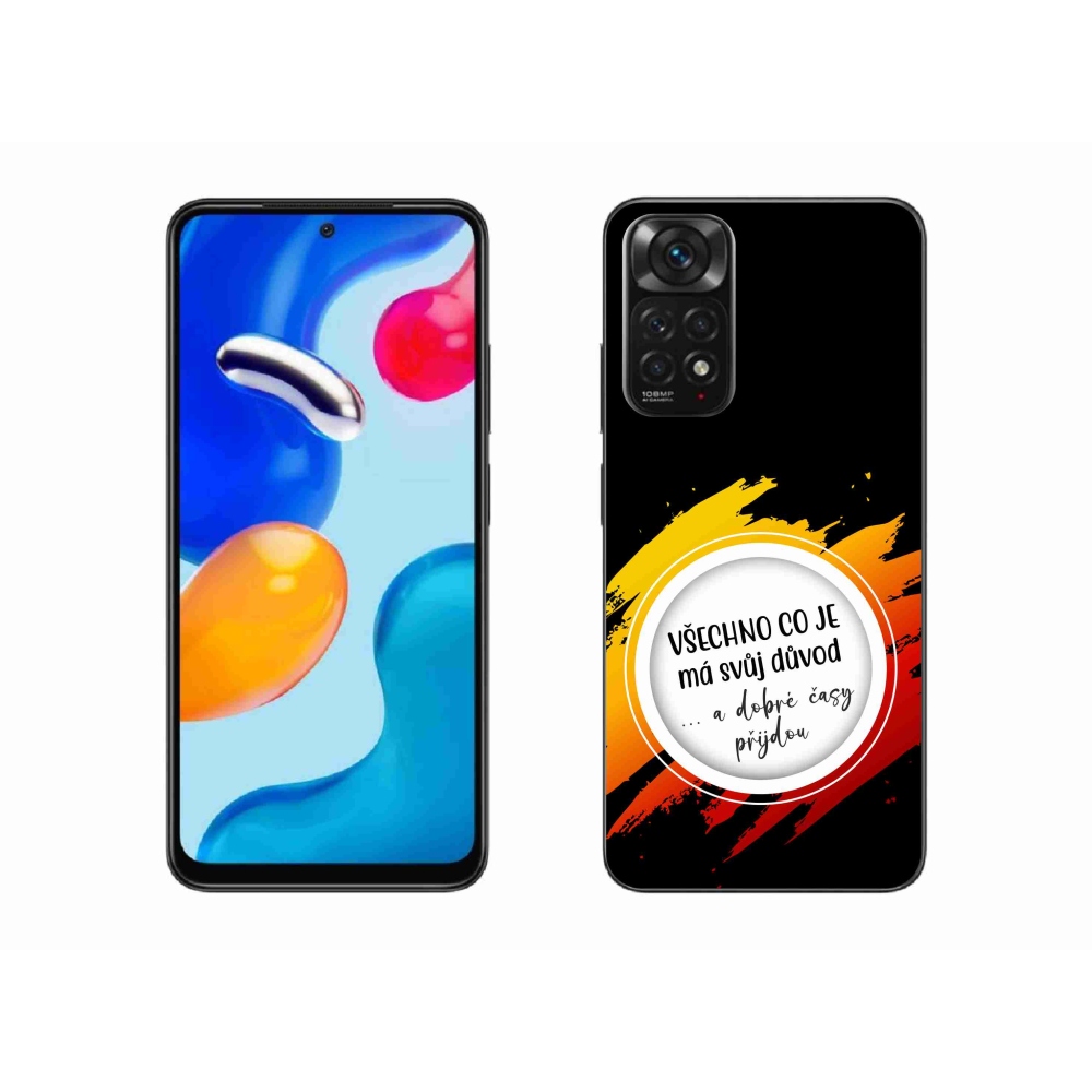 Gelový kryt mmCase na Xiaomi Redmi Note 11S 4G - citát 3 černé pozadí